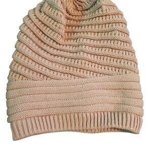 Tan Saggy Beanie Hat